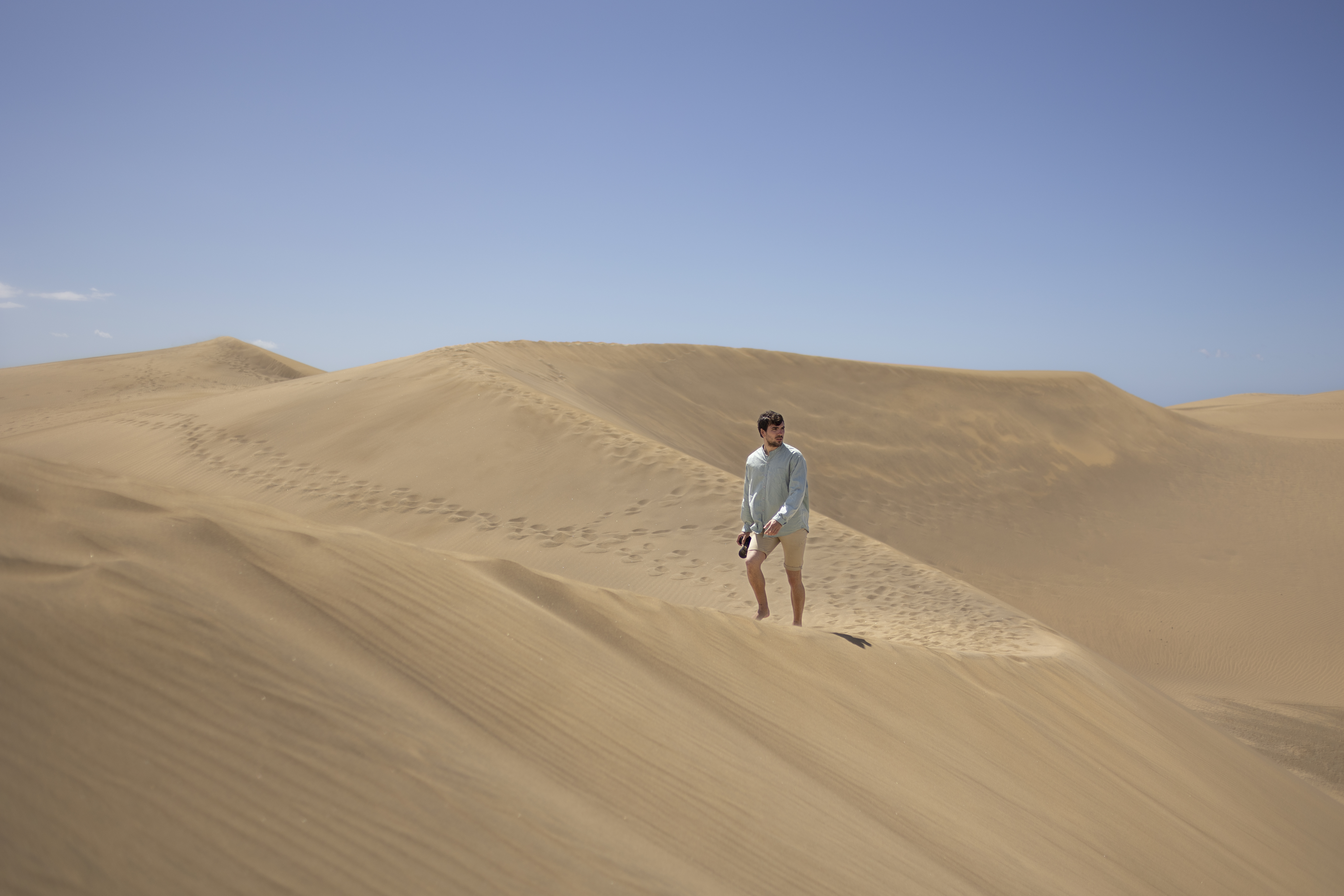 Mann in der Wüste 
