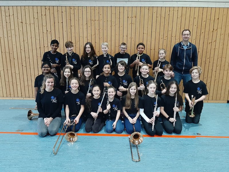 Gruppenfoto der Bläserklasse
